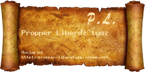 Propper Liberátusz névjegykártya